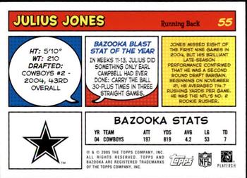 2005 Bazooka #55 Julius Jones Back