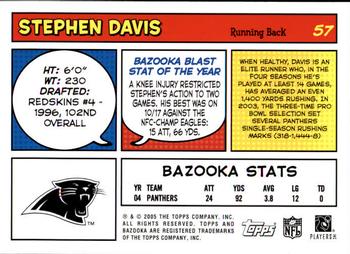 2005 Bazooka #57 Stephen Davis Back