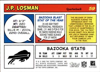 2005 Bazooka #59 J.P. Losman Back