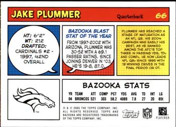 2005 Bazooka #66 Jake Plummer Back