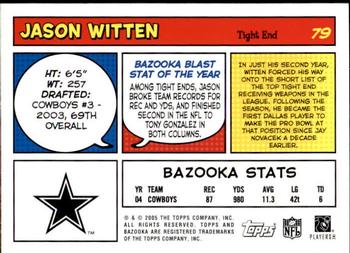2005 Bazooka #79 Jason Witten Back