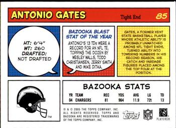 2005 Bazooka #85 Antonio Gates Back