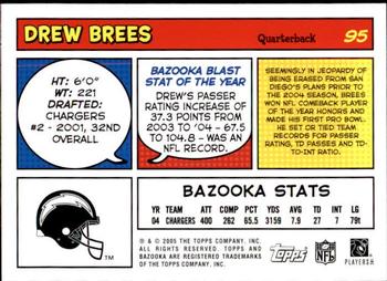 2005 Bazooka #95 Drew Brees Back