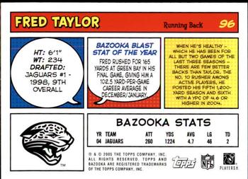 2005 Bazooka #96 Fred Taylor Back