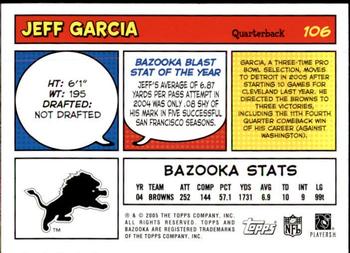 2005 Bazooka #106 Jeff Garcia Back