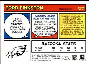 2005 Bazooka #130 Todd Pinkston Back