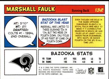 2005 Bazooka #132 Marshall Faulk Back