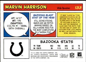 2005 Bazooka #133 Marvin Harrison Back