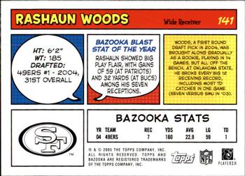 2005 Bazooka #141 Rashaun Woods Back