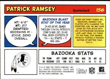 2005 Bazooka #156 Patrick Ramsey Back