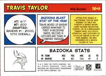 2005 Bazooka #164 Travis Taylor Back