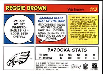 2005 Bazooka #173 Reggie Brown Back