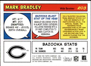 2005 Bazooka #203 Mark Bradley Back