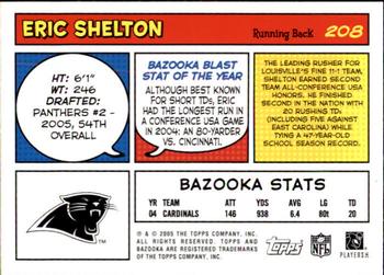 2005 Bazooka #208 Eric Shelton Back