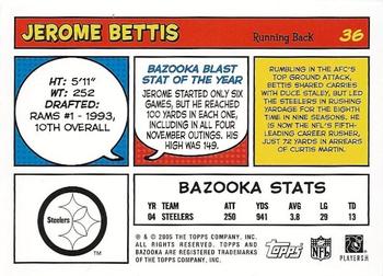 2005 Bazooka #36 Jerome Bettis Back