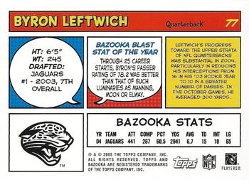 2005 Bazooka #77 Byron Leftwich Back