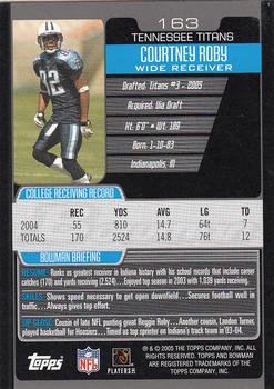 2005 Bowman #163 Courtney Roby Back