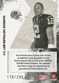 2009 Donruss Rookies & Stars - Freshman Orientation Materials Jerseys #26 Darrius Heyward-Bey Back
