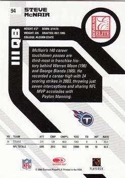 2005 Donruss Elite #94 Steve McNair Back