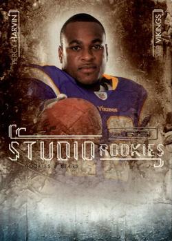 2009 Donruss Rookies & Stars - Studio Rookies Black #6 Percy Harvin Front