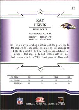 2005 Donruss Throwback Threads #13 Ray Lewis Back