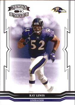 2005 Donruss Throwback Threads #13 Ray Lewis Front