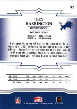 2005 Donruss Throwback Threads #51 Joey Harrington Back