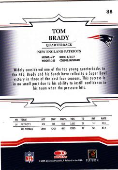 2005 Donruss Throwback Threads #88 Tom Brady Back