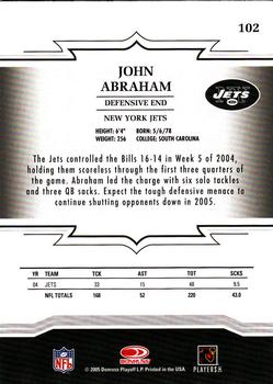 2005 Donruss Throwback Threads #102 John Abraham Back