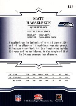 2005 Donruss Throwback Threads #128 Matt Hasselbeck Back