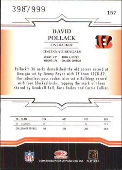2005 Donruss Throwback Threads #157 David Pollack Back