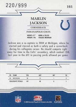2005 Donruss Throwback Threads #161 Marlin Jackson Back