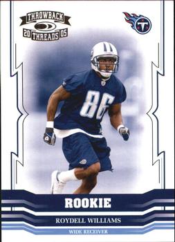 2005 Donruss Throwback Threads #176 Roydell Williams Front