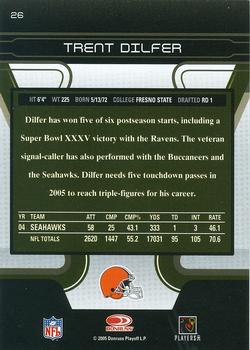 2005 Donruss Zenith #26 Trent Dilfer Back