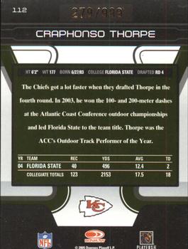 2005 Donruss Zenith #112 Craphonso Thorpe Back