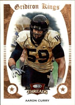 2009 Donruss Threads - College Gridiron Kings #1 Aaron Curry Front