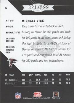 2005 Leaf Limited #5 Michael Vick Back