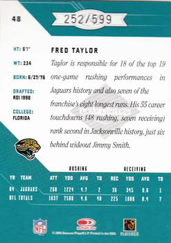 2005 Leaf Limited #48 Fred Taylor Back