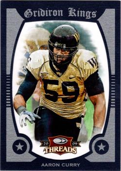 2009 Donruss Threads - College Gridiron Kings Framed Blue #1 Aaron Curry Front