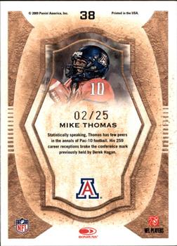 2009 Donruss Threads - College Gridiron Kings Framed Green #38 Mike Thomas Back