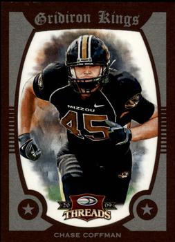 2009 Donruss Threads - College Gridiron Kings Framed Red #11 Chase Coffman Front