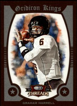 2009 Donruss Threads - College Gridiron Kings Framed Red #18 Graham Harrell Front