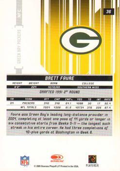 2005 Leaf Rookies & Stars #36 Brett Favre Back