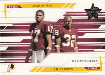 2005 Leaf Rookies & Stars #100 Carlos Rogers / Jason Campbell Front