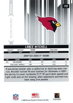 2005 Leaf Rookies & Stars #172 Lance Mitchell Back