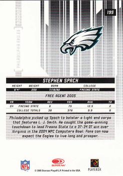2005 Leaf Rookies & Stars #195 Stephen Spach Back