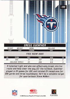 2005 Leaf Rookies & Stars #199 Gregg Guenther Back
