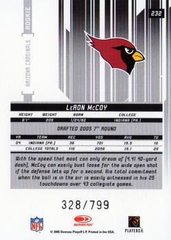 2005 Leaf Rookies & Stars #232 LeRon McCoy Back