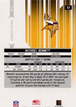 2005 Leaf Rookies & Stars #53 Michael Bennett Back