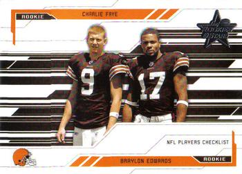 2005 Leaf Rookies & Stars #98 Charlie Frye / Braylon Edwards Front